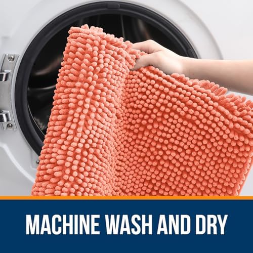 OLANLY Bathroom Rugs 36x24, Extra Soft Absorbent Chenille Bath Rugs - Image 5