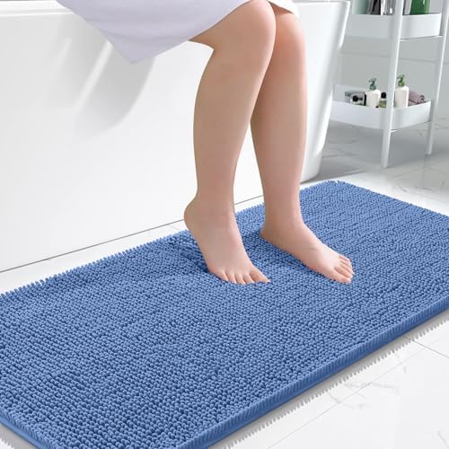 OLANLY Large Bathroom Rugs 50x30, Extra Soft Absorbent Chenille Bath Rugs by OLANLY