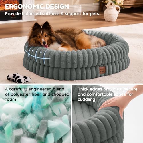 ChiXnuggle Orthopedic Dog Bed, Washable Cover, Faux Fur Bolster Pet Couch - Image 5