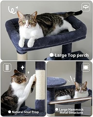 MUTTROS Cat Tree, 56.3" Multi-Level Cat Tower - Image 3