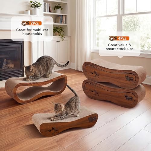 Cat Scratcher Set Cardboard Lounge Bed Scratch Pad - Image 4