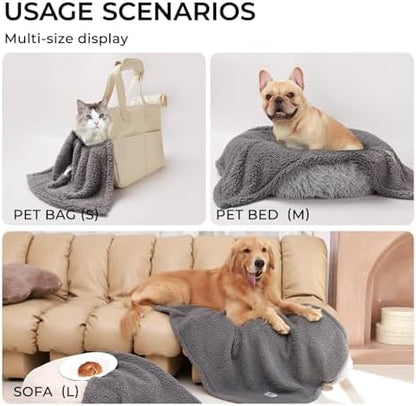 1 Pack 3 Calming Blankets Fluffy Premium Fleece Pet Blanket Soft Sherpa Throw - Image 4