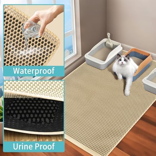 Kitty Litter Mat, Cat Litter Box Mat, Honeycomb Litter Mat - Image 6