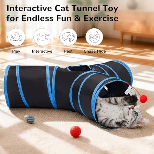 Tempcore Cat Tunnel, 3-Way Collapsible Toy - Image 3