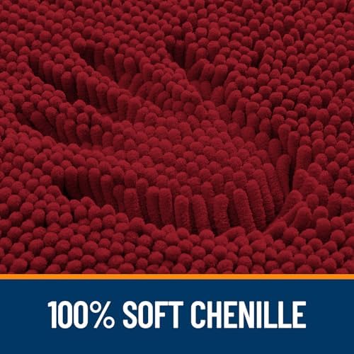 OLANLY Toilet Rugs U-Shaped 20x20, Soft Absorbent Chenille Contour Rugs - Image 3