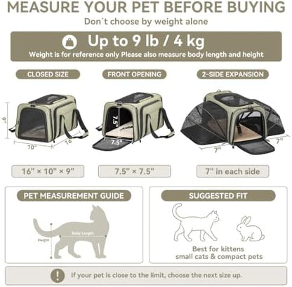 Petsfit Small Double Expandable Cat Carrier - Image 2