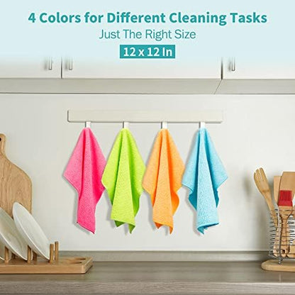 Microfiber Cleaning Cloth, 20 Pack Cleaning Rags, Washable Reusable Microfiber - Image 2