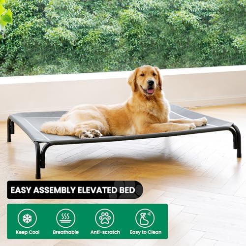 Elevated Dog Bed Outdoor Cooling Raised Cot - Image 2