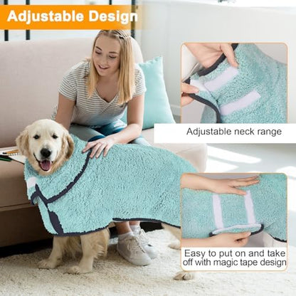 Unicorn Catcher Dog Bathrobe Super Absorbent Quick Drying Robe - Image 4