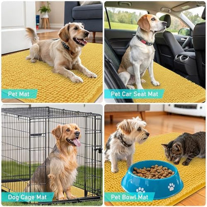 OLANLY Dog Door Mat for Muddy Paws 54x32, Super Absorbent Chenille Mud Mat - Image 7