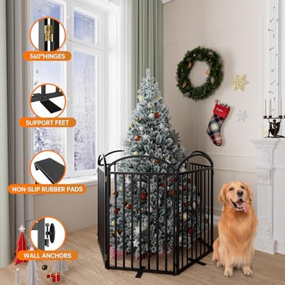 SNUOWU 6 Panels Full Matel Freestanding Dog Gates - Image 5