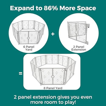 MyPet Paws 2-Panel Petyard Extension in Gray - Image 2