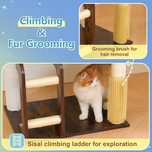 Hey-brother Wooden Cat Tree, Furniture Tower - Image 6