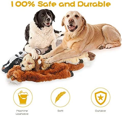Dog Squeaky Chew Toys No Stuffing Soft Plush - Image 3