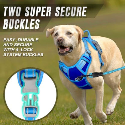 BARKBAY Dog Harness No Pull for Large Dogs Front Back Clips, Dog Vest - Image 4