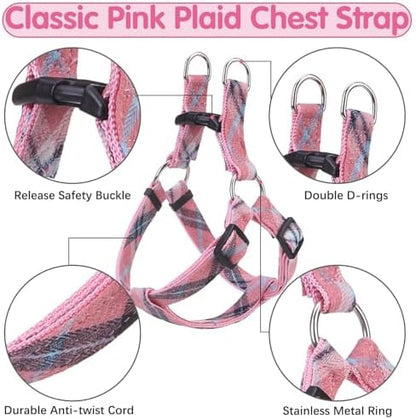 BINGPET No Pull Dog Harness Leash Collar Set, Adjustable Step-in Vest - Image 3