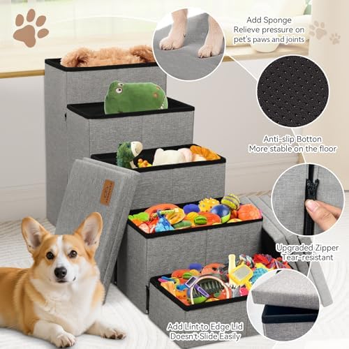 Zerbuger Dog Stairs with Storage - Image 4