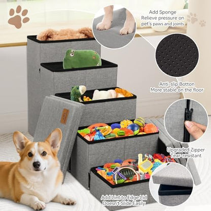 Zerbuger Dog Stairs with Storage - Image 4