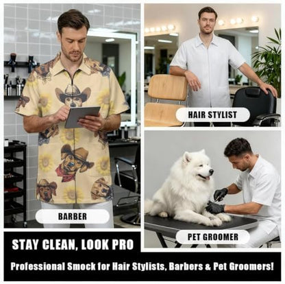 Funny Print Barber Jackets & Smocks - Image 6