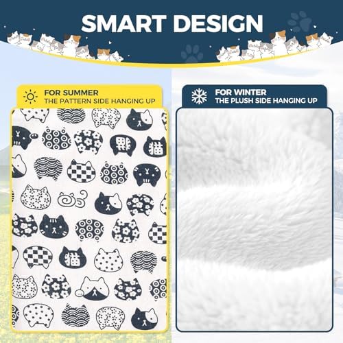 Admaison Cat Hammock for Cage Hanging Reversible 2Pack, Pet Hammock Bed - Image 3