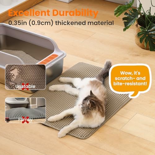 Extra Large Cat Litter Mat, Double Layer Honeycomb - Image 6