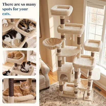 Hey-brother Cat Tree Tower, Wide Base, 5 Platforms - Image 5