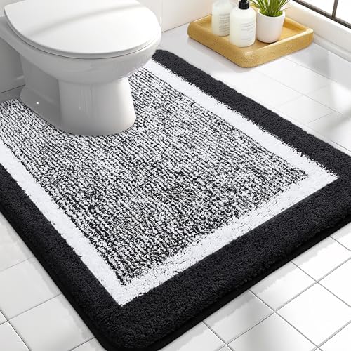 OLANLY Toilet Rugs U-Shaped 24x20, Absorbent Microfiber Bath Mat by OLANLY