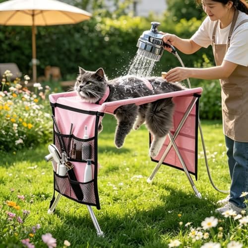 Pet Grooming Hammock, Foldable Detachable Breathable Stretchy Fabric Pet by Unknown