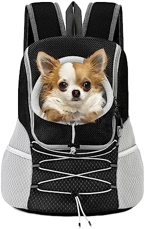 Pawaboo Pet Dog Front Carrier Backpack, Ventilated Mesh Puppy Back Pack by Pawaboo