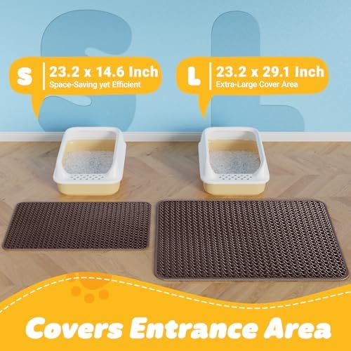 Powools Cat Litter Mat, 23.2 x 14.6 in, Waterproof - Image 2