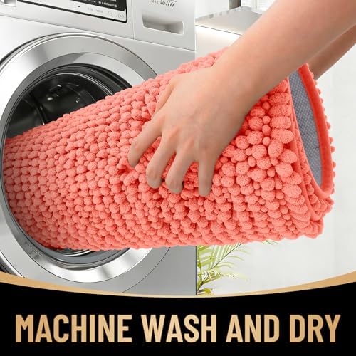 OLANLY Thick Chenille Small Bathroom Rugs 24x16, Absorbent Bath Mat - Image 4