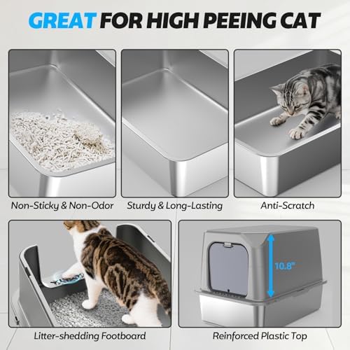 XL Stainless Steel Litter Box - Image 3