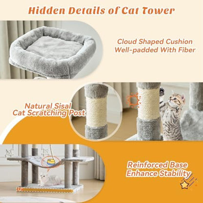 DUMOS Large 66 Inch Cat Tree Tower - Image 3