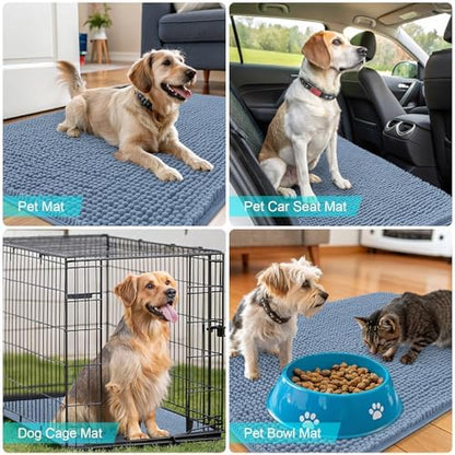 OLANLY Dog Door Mat for Muddy Paws 70x35, Super Absorbent Chenille Mud Mat - Image 7
