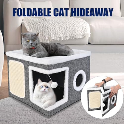 Cat Beds for Indoor Cats, Large Cat Cave Bed - Image 5