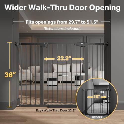 Cumbor 36 in Extra Tall Baby Gate - Image 3