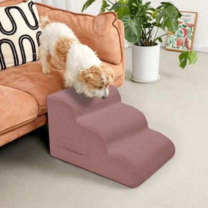 Mesa Lemon 3 Step Dog Stairs Pet Ramp - Image 2