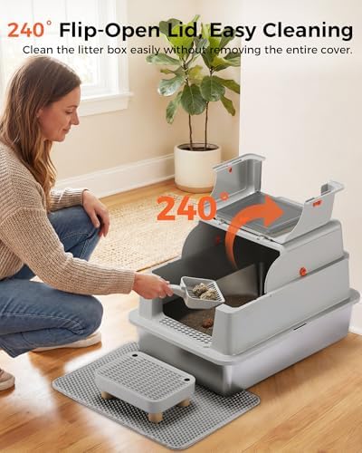 GTPLAYER XXXL Stainless Steel Cat Litter Box - Image 6