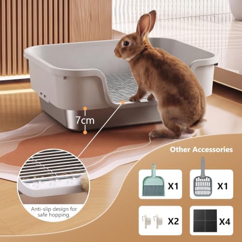 Stainless Steel Rabbit Litter Box - Image 4
