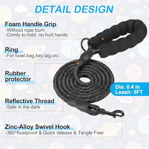 BEAUTYZOO Dog Harness Medium Sized and Leash Set, No Pull Pet Vest -Planet - Image 6