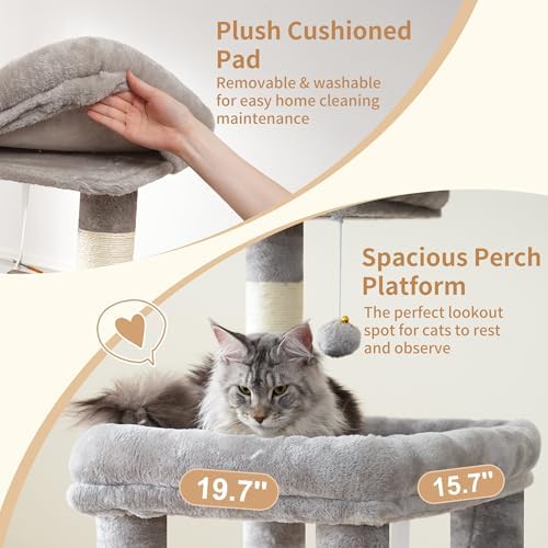 Heybly Cat Tree, 71-Inch Tall Cat Tower - Image 3