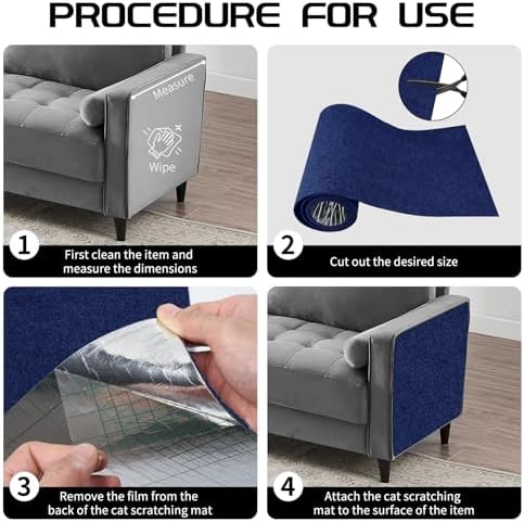 2 Pcs Self-Adhesive Cat Scratch Mat, Cat Scratch Furniture Protector - Image 4