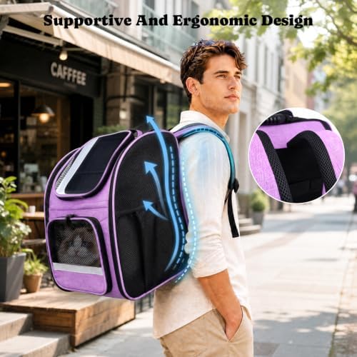 Pawtners Cat Backpack Carrier, Bubble Backpack - Image 5