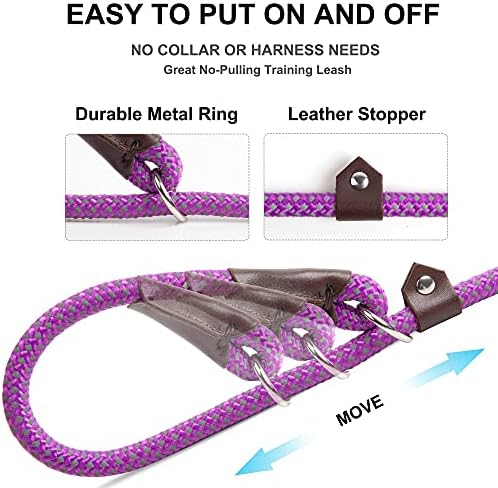 Fida Durable Slip Lead Dog Leash, 6 FT x 3/8" Dog Training Leash - Image 3