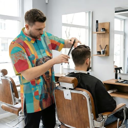 Funny Print Barber Jackets & Smocks - Image 3