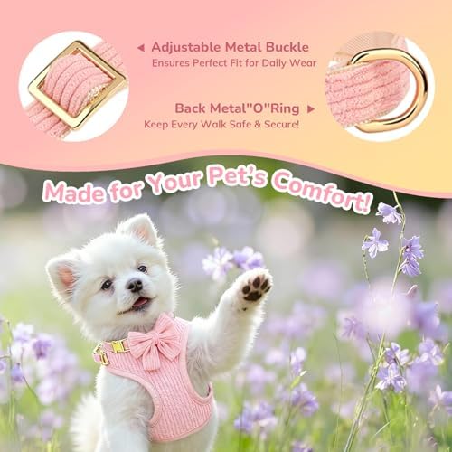 Small Dog Collar Harness and Leash Set, Dog Harness no Pull - Image 3
