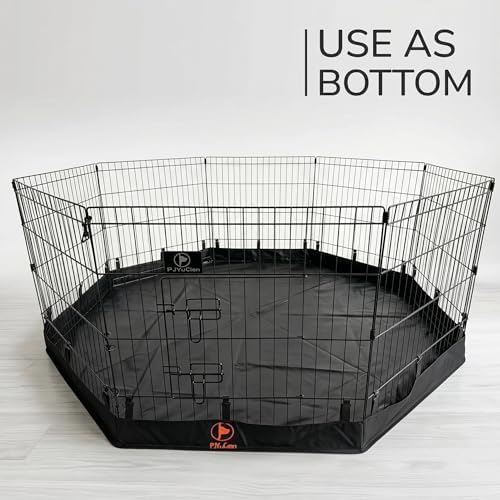 PJYuCien Puppy Playpen with Bottom Pad and Door, 8 Panels 30" H - Image 3