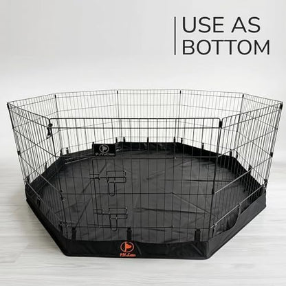PJYuCien Puppy Playpen with Bottom Pad and Door, 8 Panels 30" H - Image 3