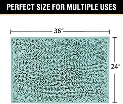 H.VERSAILTEX Bath Mat for Bathroom Non Slip Luxury Chenille Ultra Soft Bath - Image 2