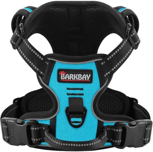 BARKBAY Dog Harness for Large Dog No Pull 2 Leash Clips Dog Vest by BARKBAY